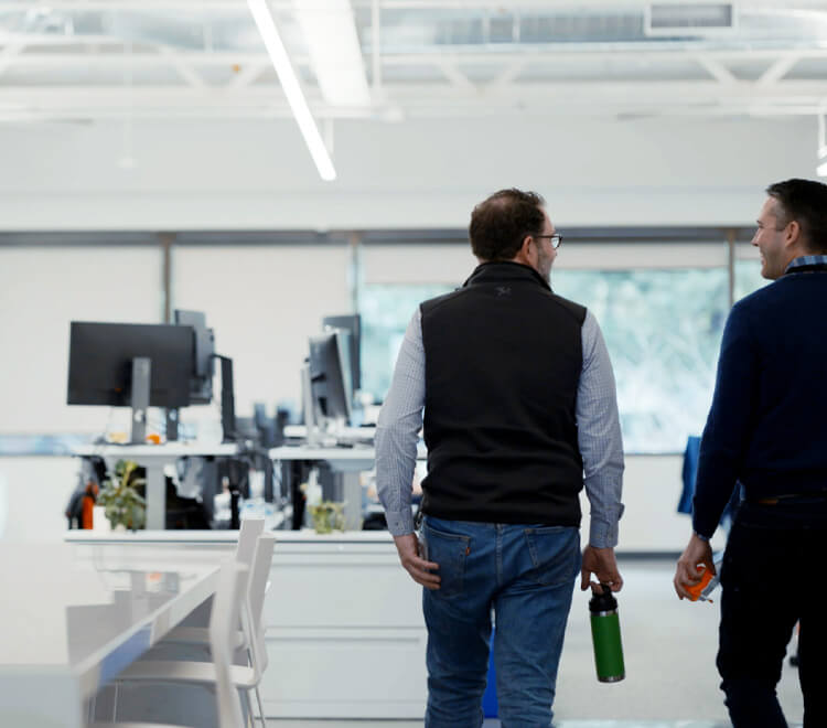 Guardant employees walking through the office